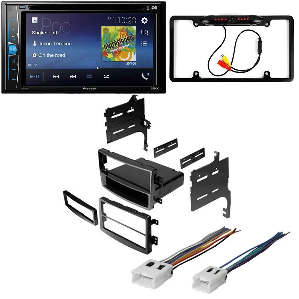 KIT471 Bundle with Pioneer Multimedia DVD Car Sizetereo and Installation Kit - for 2006-2008 Nissan 350Z /Bluetooth Touchscreen Radio - Backup Camera, Double Din Mounting Kit
