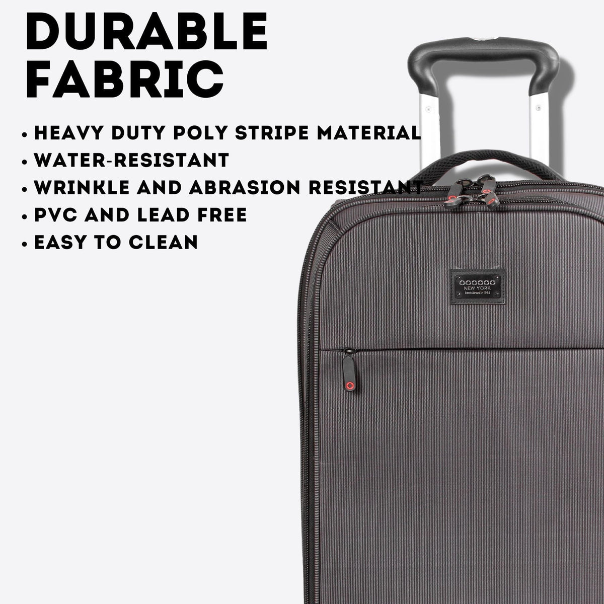 J World Bay Business Carry-on Rolling Backpack for Travel and Commute, Black
