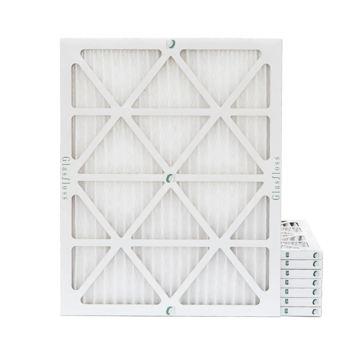 20x22x1 MERV 10 Pleated AC Furnace Air Filters by Glasfloss Industries. ( 8 Pack ) Exact Sizeize: 19-1/2 x 21-7/8 x 7/8