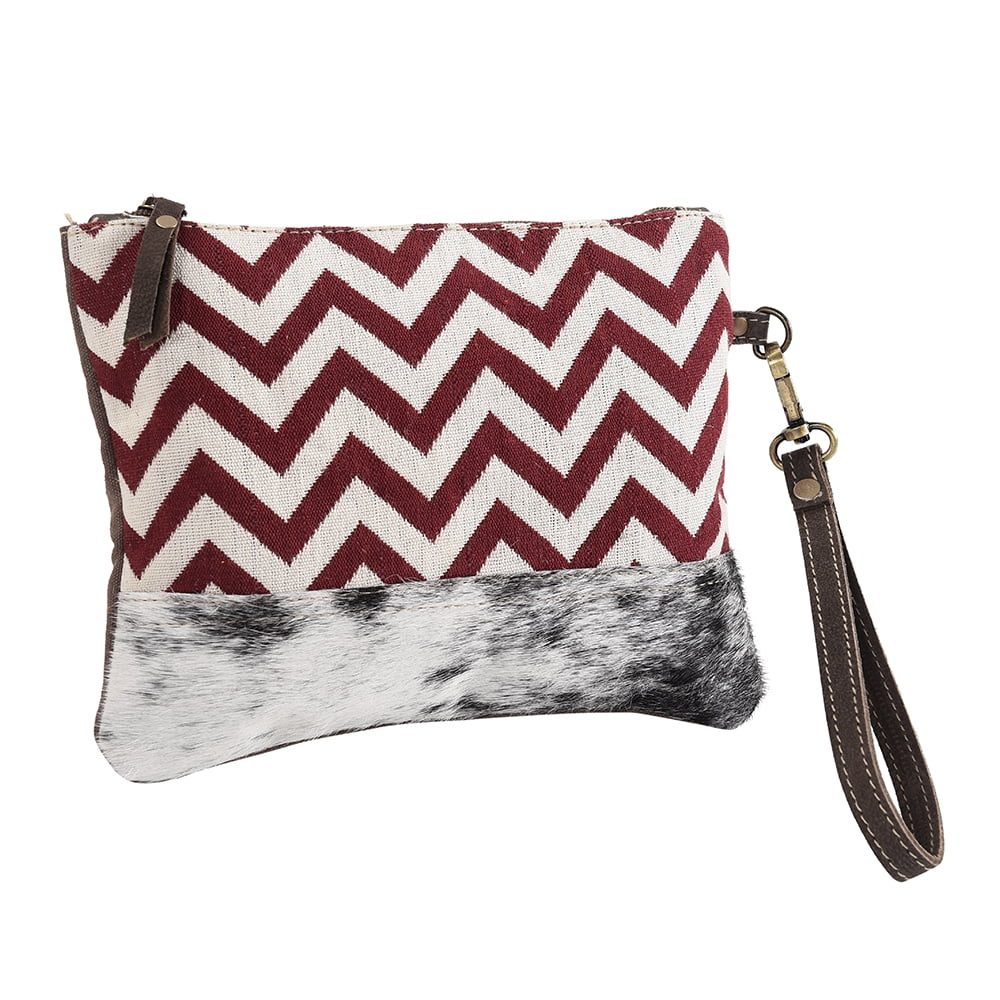 KB OHLAY WRISizeTLET Upcycled Wool Upcycled Canvas Hair-on Genuine Leather women bag western handbag purse