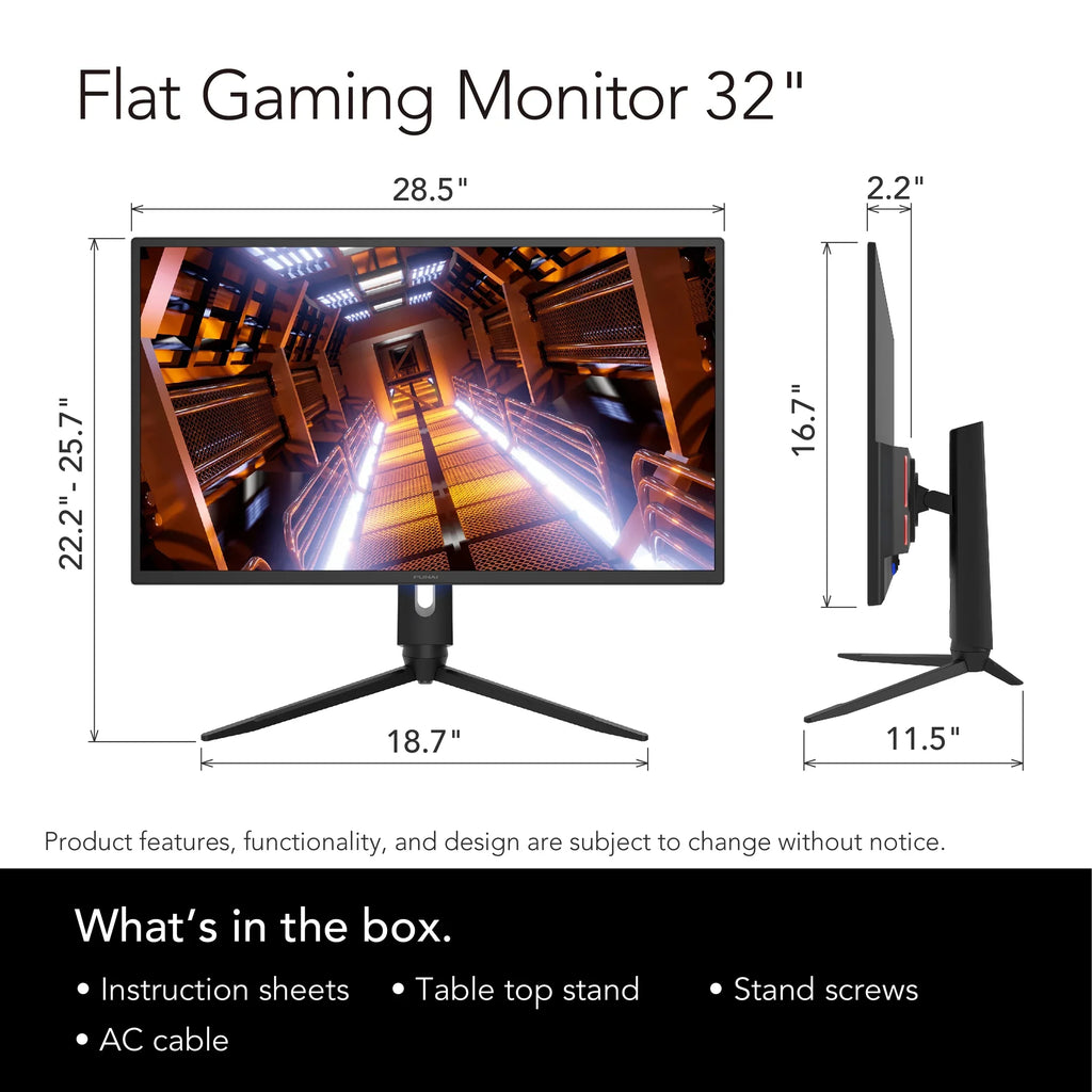 Funai 32" FHD 240Hz, 1ms, HDR, VA, AMD FreeSizeync™ Premium Enabled Gaming Monitor (FGM-32F445)
