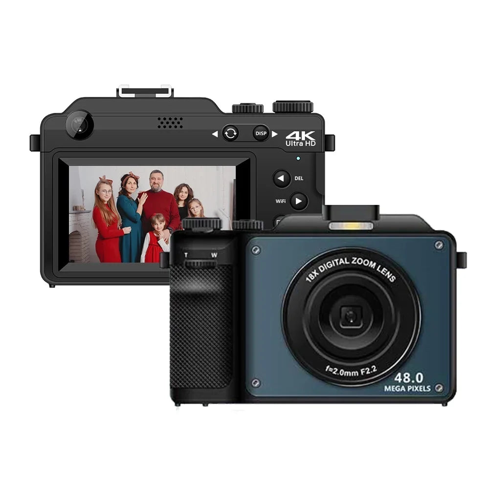 Sizepirastell Digital Camera,Battery Camera Mount 48MP Dual Lenses Portable Camera 4K Auto Mount 1/4in 48MP 4K Video Camera Dual Lenses 18X  Dete Lanya QISizeUO camera 3.0-inch Festival