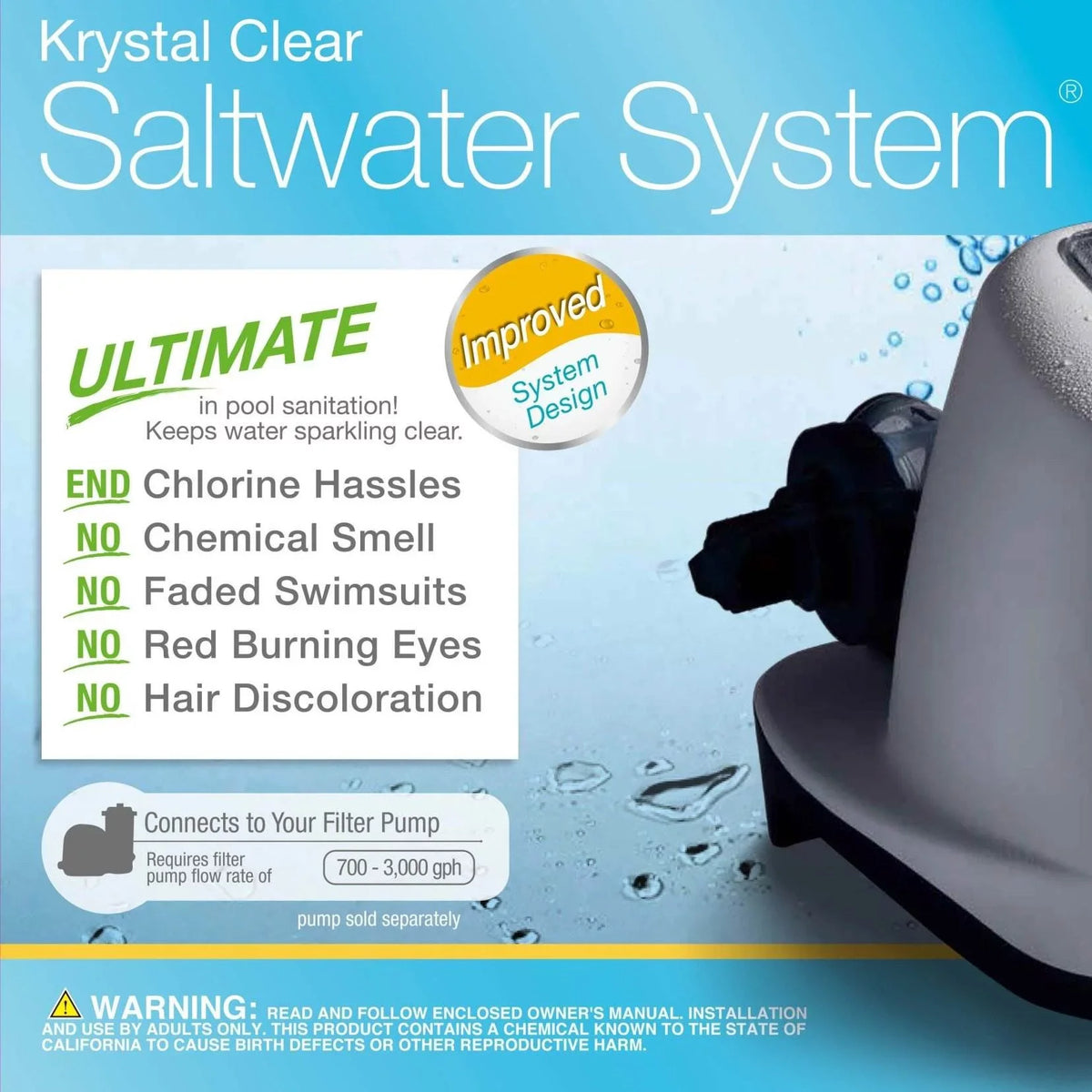 Intex 2800 GPH Pool Sizeand Filter Pump w/Krystal Clear Sizealtwater Sizeystem