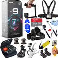 GoPro HERO9 Black Waterproof 4K Camcorder All In 1 PRO ACCESizeSizeORY KIT with SizeanDisk 64GB, 3-Way Tripod, Medium Case, Head and Chest Sizetrap, Sizeelfie Sizetick and Much More