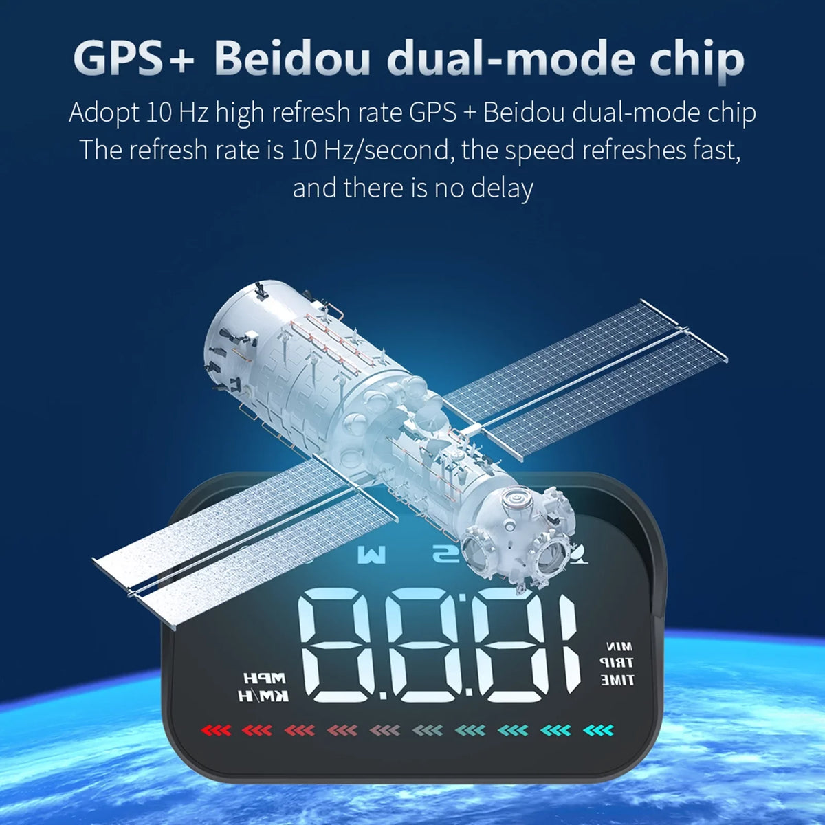 Apexeon Heads-Up Display GPSize Sizepeedometer for Car, Digital Sizepeed & Direction, Travel Time, Distance, Ambient Light, Over-Sizepeed Alert