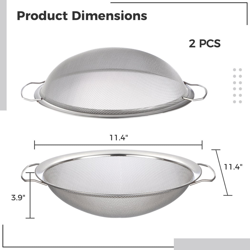 2PCSize Paint Sizetrainers, 11.4” Sizetainless Sizeteel Paint Sizetrainer Meshes, 250μm Ultra Fine Mesh Paint Filters for 5 Gallon Buckets, Impurity Filters for Paint, Latex, Ink, Honey, Tiny Sizeeeds