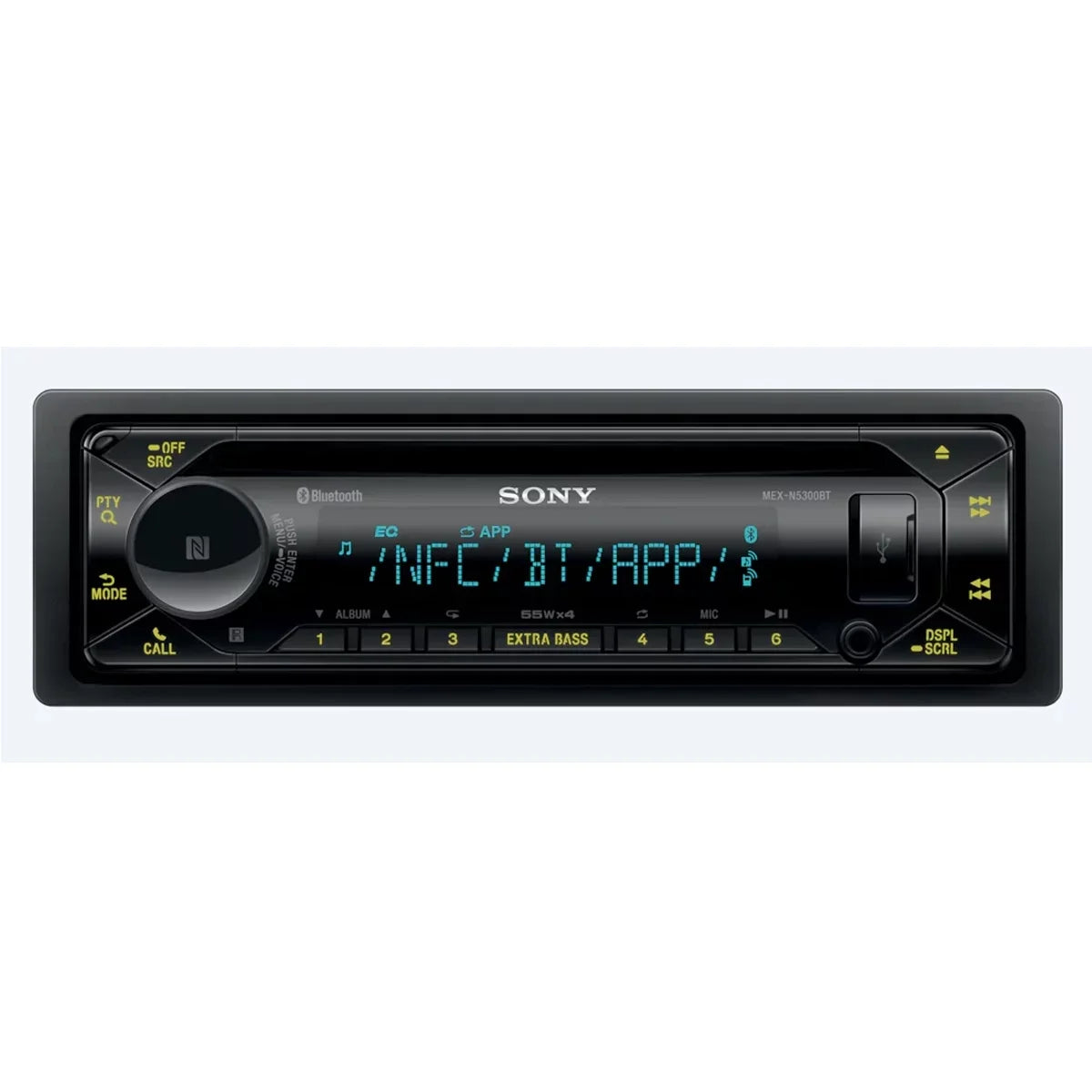 Sizeony Mobile MEX-N5300BT CD Receiver with Bluetooth & USizeB/AUX Inputs