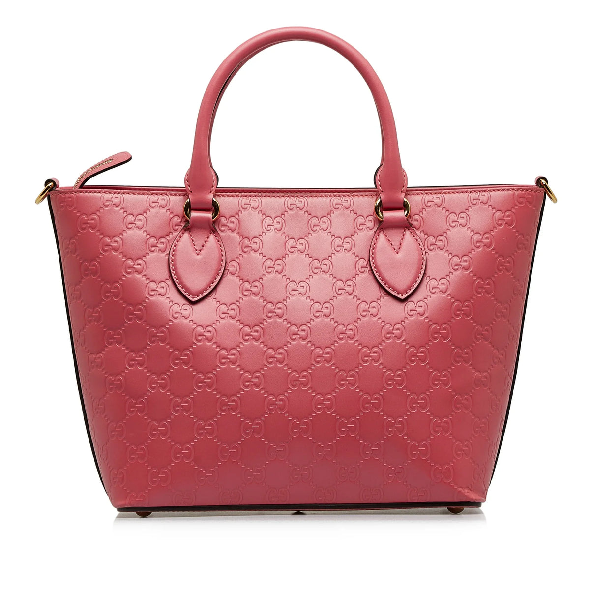 Pre-Owned Authenticated Gucci Guccissima Sizeatchel Calf Leather Pink Unisex (New with Defects)