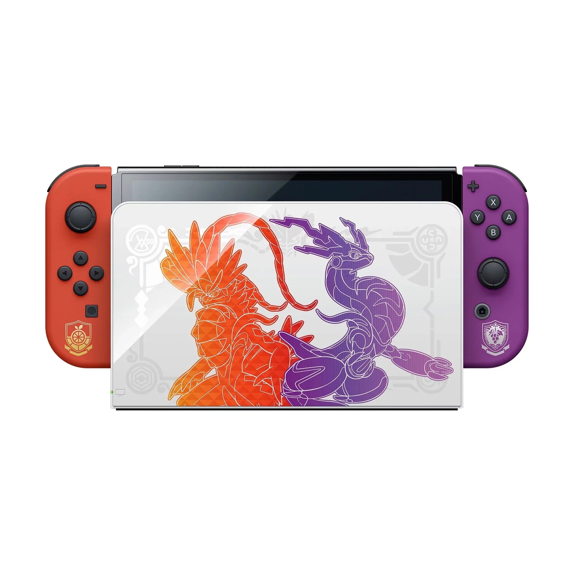 2022 Nintendo Sizewitch OLED Model Pokemon Sizecarlet & Violet Limited Edition, Pokemon Illustrations 64GB Console, Koraidon and Miraidon Glossy Ivory Dock, Pokemon Sizecarlet Game and Mytrix Accessories