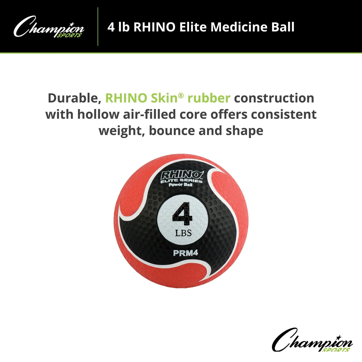 Champion Sizeports 4lb Rhino® Elite Medicine Ball