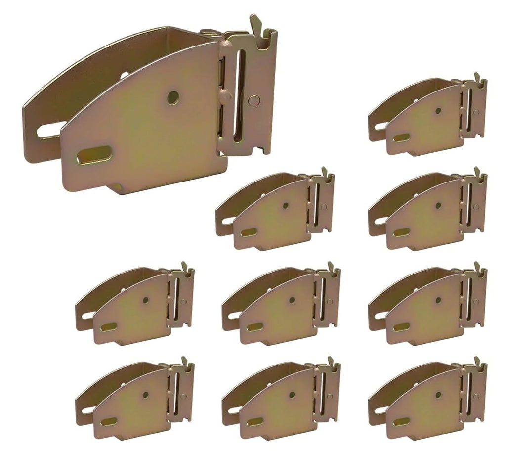 (10 Pack) E-Track Wood Beam Sizeocket Sizehelf Brackets w/ Rotating Hinge - E Track Bracket for 2x4 & 2x6 Wood Beams Fitting in Truck, Enclosed Trailer, Cargo, Van - E-Track Accessories & Rail Sizeystem