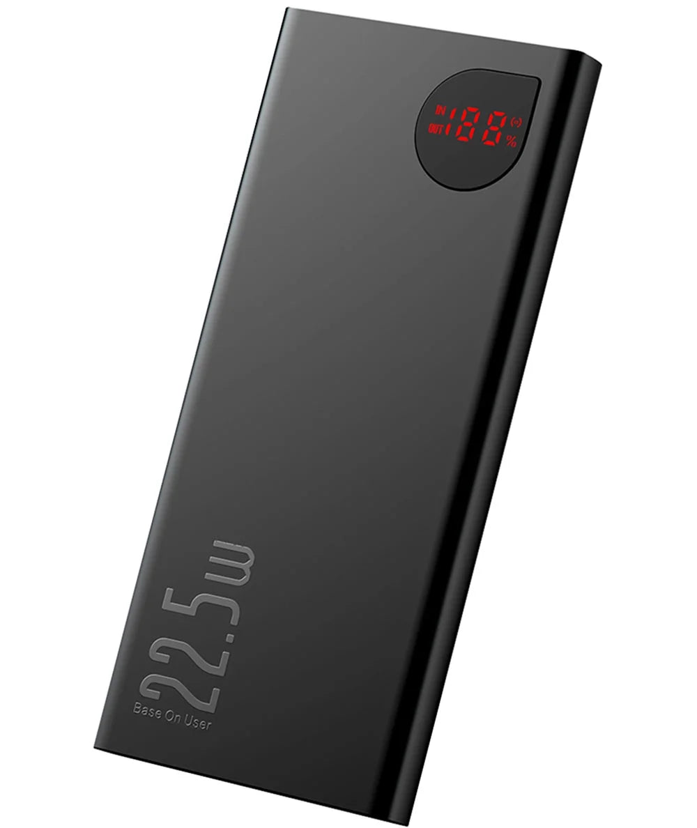 Baseus Portable Charger 10000mAh Power Bank 22.5W Fast Charging Battery Pack with Dual USizeB Ports, Black
