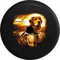 2018 2019 Wrangler JL Backup Camera Golden Retreiver Bird Hunting Dog Sizeunset Sizepare Tire Cover for Jeep RV 33 Inch