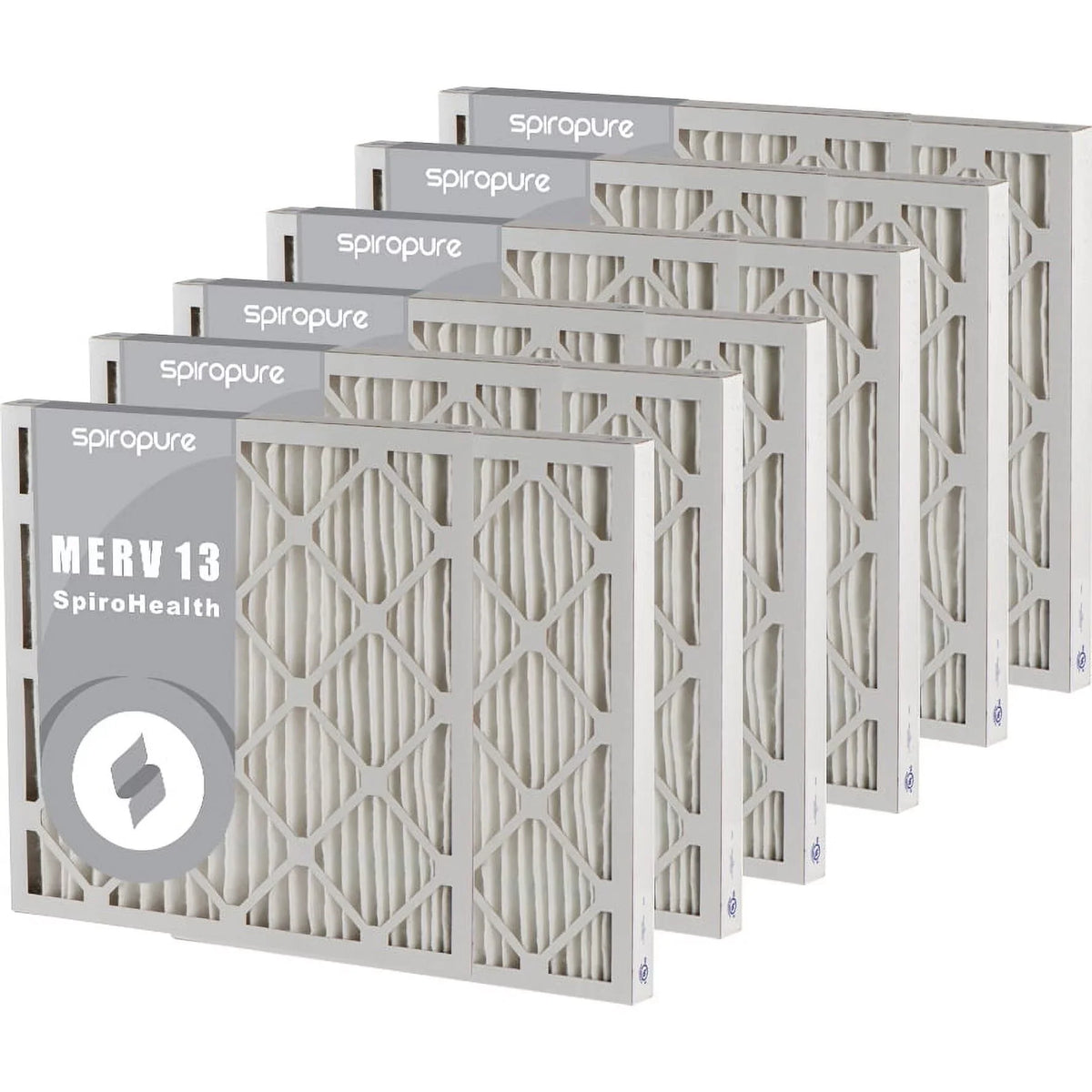 SizepiroPure 15.75x31.75x2 MERV 13 Pleated Filter Air Filters - Made in USizeA (6 Pack)