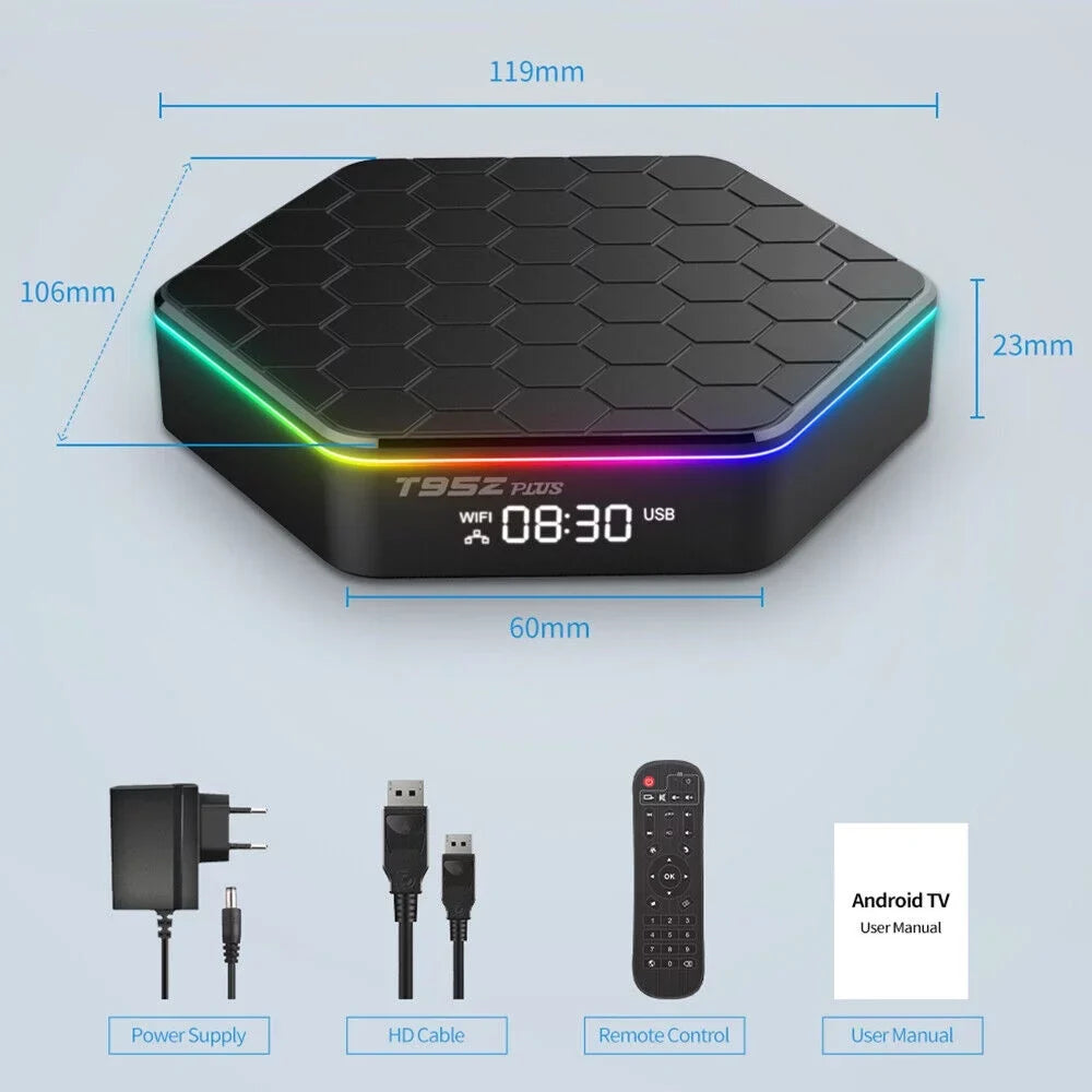 JahySizehow Upgraded T95Z Plus TV Box - Sizemart Android 12.0, 6K HD Sizetream Player, 4+128G