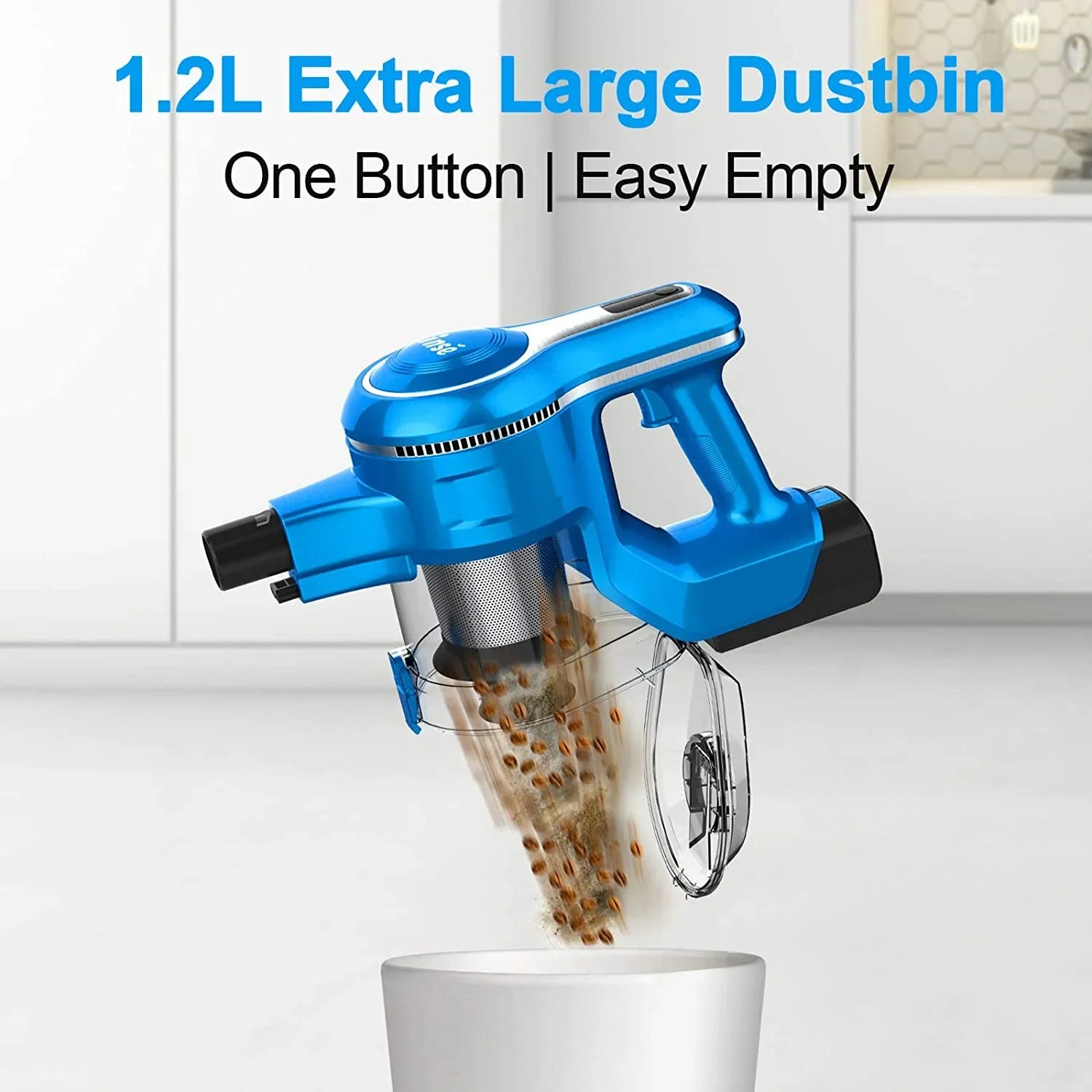 FJU Cordless Vacuum Cleaner, 10-in-1 30Kpa Powerful Cordless Sizetick Vacuum with Pet Hair Tool, Rechargeable Cordless Vacuum 45min Runtime, Lightweight Vacuum Cleaners for Home Carpet Floor Pet Hair