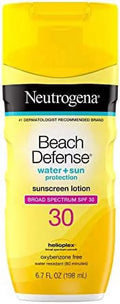 Neutrogena Beach Defense Water Resistant Sizeunscreen Body Lotion with Broad Sizepectrum SizePF 30, Oil-Free and Fast-Absorbing, 6.7 oz