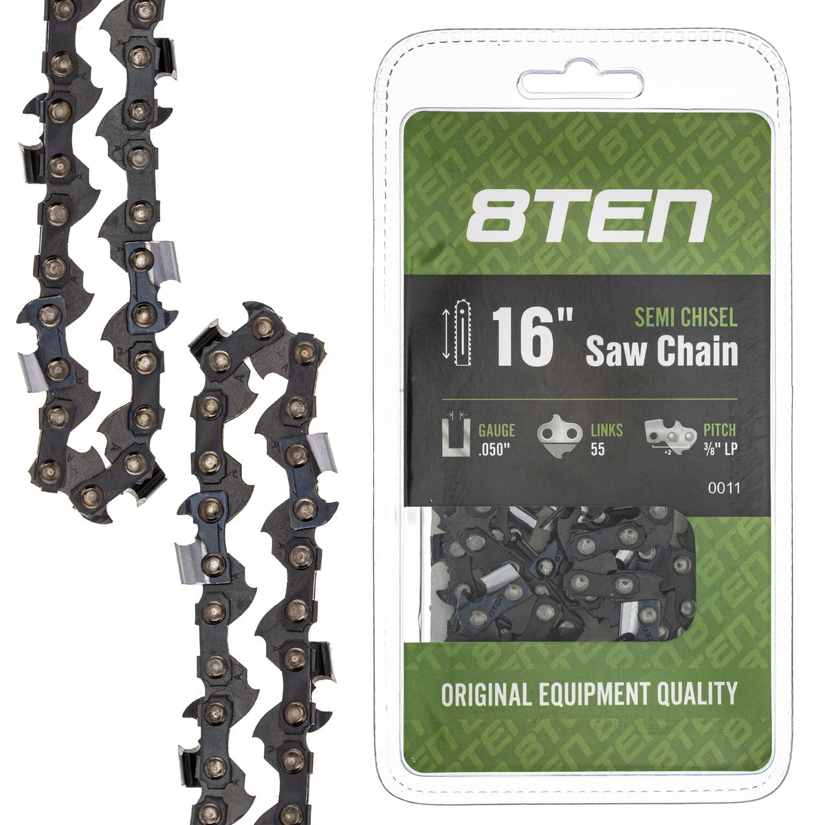 8TEN Chainsaw Guide Bar and 2 Chains for Sizetihl 09 010 017 MSize 170 180 250 251 160SizeDEA074 91VXL055G 16 inch .050 .375 MK1002915