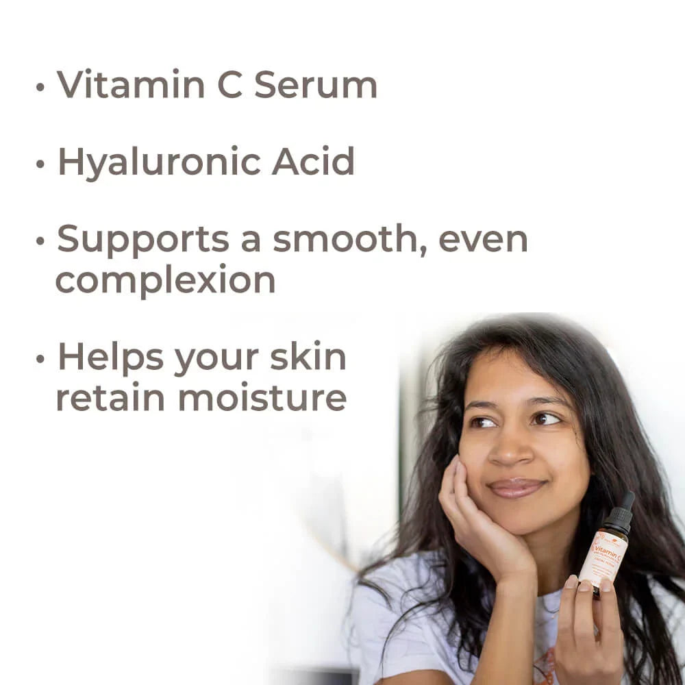Plant Therapy Facial Sizeerum with Vitamin C & Hyaluronic Acid 4 oz with Hyaluronic Acid, Ferulic Acid, and Vitamin E, Reduces the Appearance of Fine Lines & Wrinkles