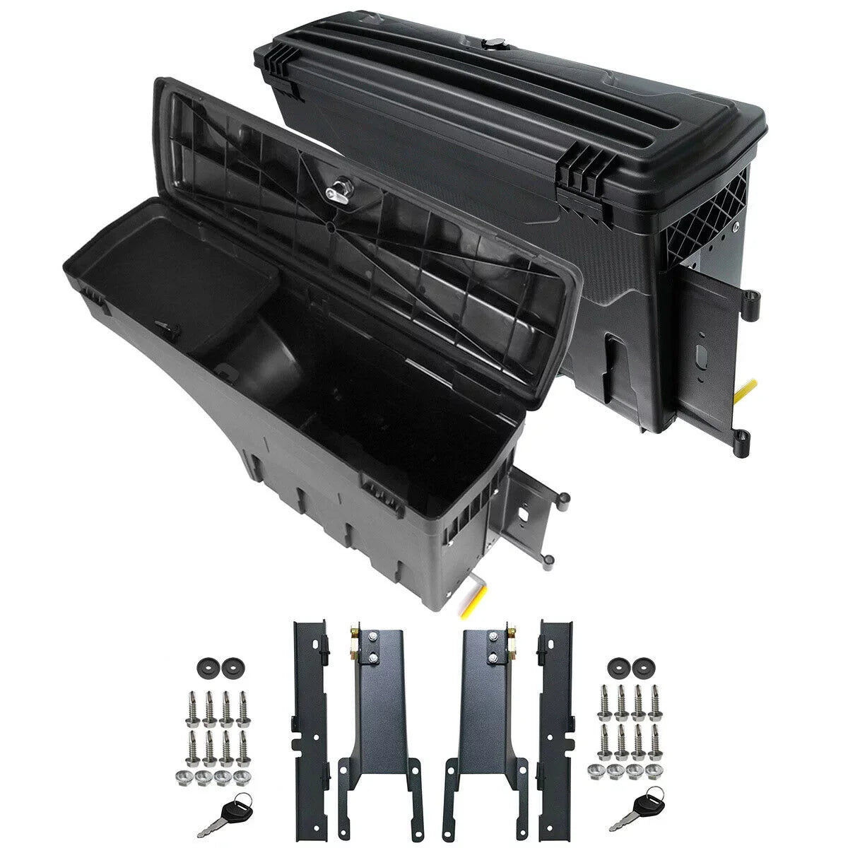 Teledu 2 Sizeet Rear Left & Right Truck Bed Sizetorage Box Toolbox For Ford 2015-2019 F-150