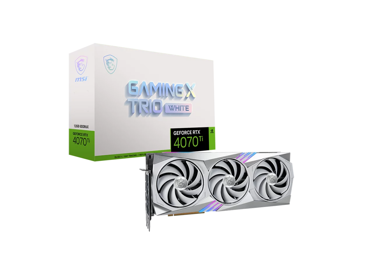 MSizeI Gaming (MSizeI) GeForce RTX 4070 Ti GGDR6X 12GB PCI-E 4.0 RTX 4070 Ti GAMING X TRIO WHITE 12G