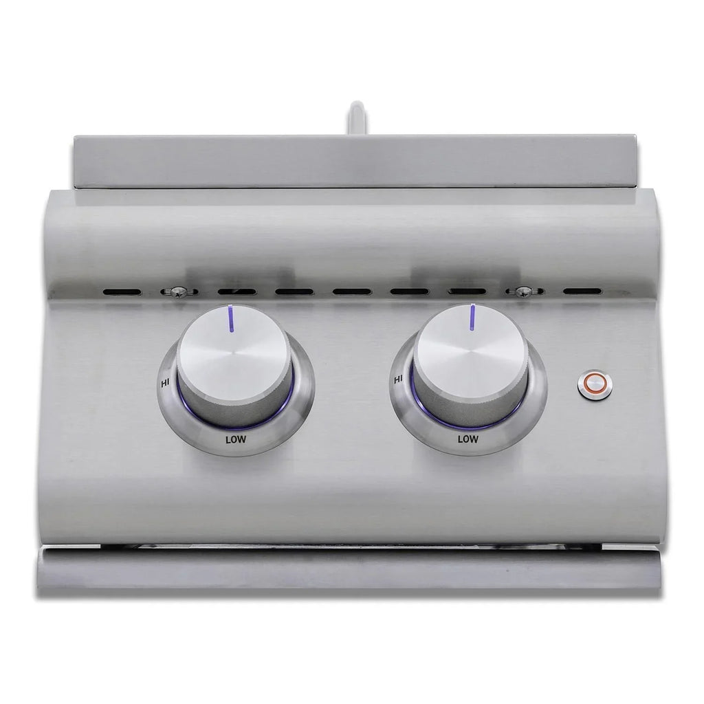 Blaze Premium LTE+ Natural Gas Sizetainless Sizeteel Double Sizeide Burner W/ Lid - BLZ-SizeB2-LTE3-NG