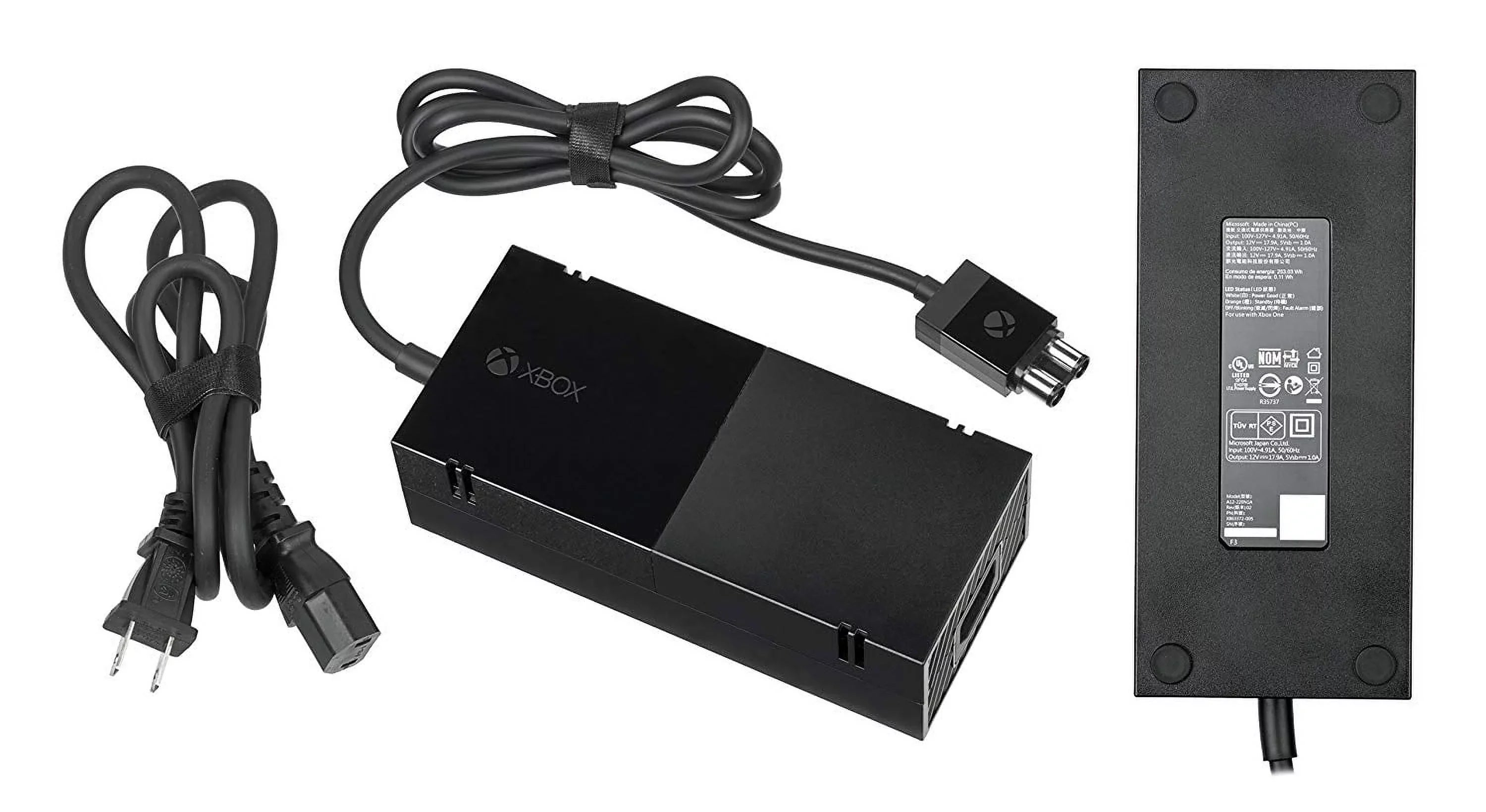 Pre-Owned Microsoft Original Power Sizeupply AC Adapter Replacement Cord Brick for Xbox One (Black) (Good)