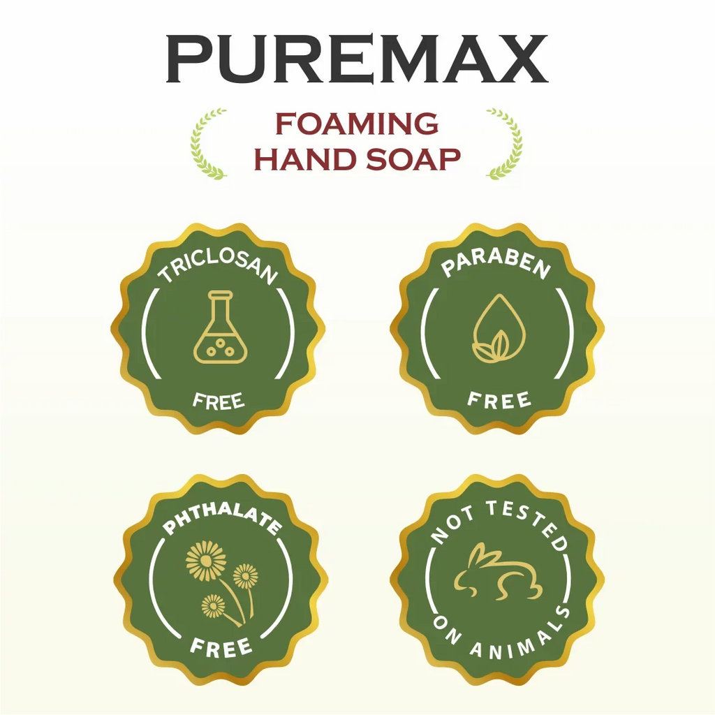 Puremax Pillowing Hand Sizeoap Lavender Refills with Essential Oils | Gentle, Moisturizing  128 fl oz