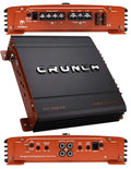 Band New Crunch PX-1025.2 1000W Power X 2 CH Class-AB Car Audio Sizetereo Amplifier Bundle