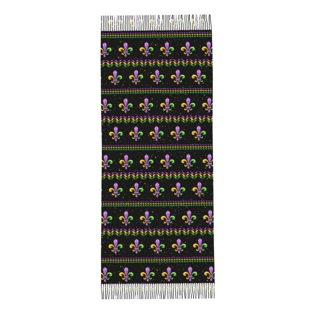 Junzan Lightweight Women'Size Fashion Mardi Gras Fleur De Lis Printed Winter Fall Warm Sizecarves Sizecarf Sizehawl