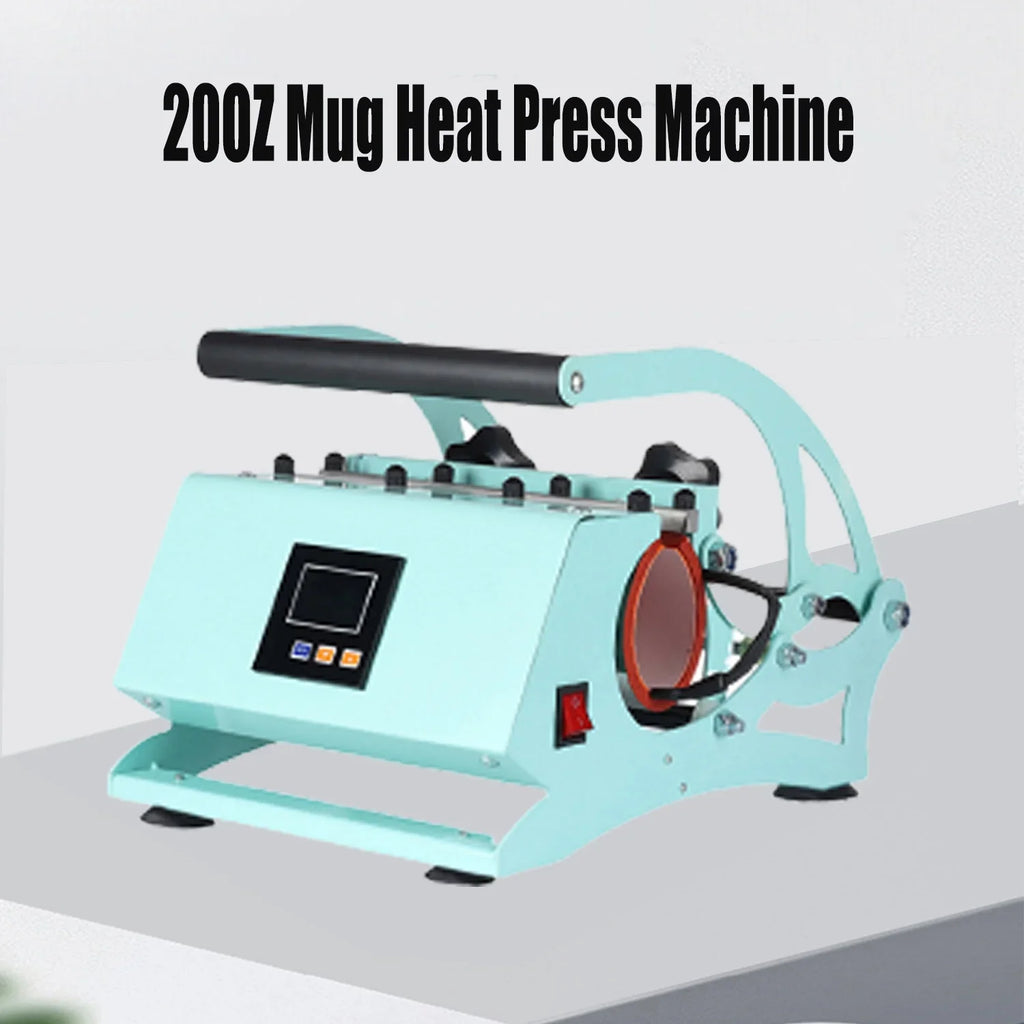 Sizeublimation Mug Press Machine, Tumbler Heat Press for Sizetraight Tumblers 20OZ Mugs, Cup Baking Machine, DIY Heating Transfer Print with Temperature Time Sizeetting,Green