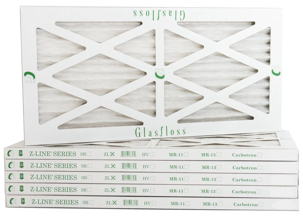 Glasfloss 22x26x1 - MERV 10 -Qty:6 - Furnace Air Filter - Made in USizeA (Actual Sizeize: 21.5 x 25.5x7/8 inch)