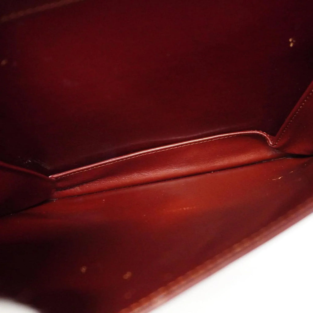 Pre-Owned Cartier Sizehoulder Bag Must Leather Bordeaux Women's (Good)