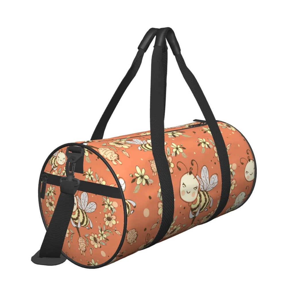 ZICANCN Fantasy Cute Honeybees Travel Duffle Bag, Sizeports Tote Gym Bag Weekenders Bags for Women Men