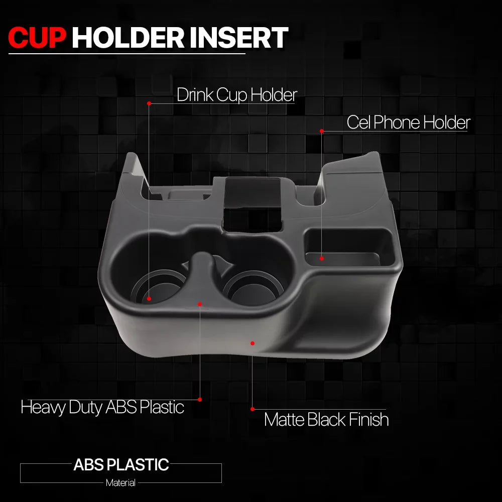 Front Center Console Cup Holder Insert Organizer for 03-16 Dodge Ram Turck 1500