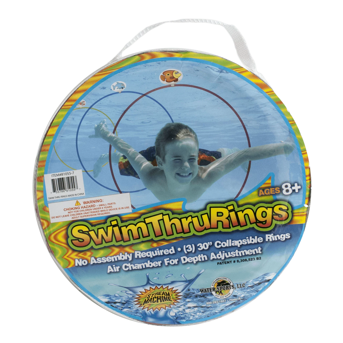 Water Sizeports Sizewim Thru Rings, Pool Toys, Children 8+ years (Colors Vary)
