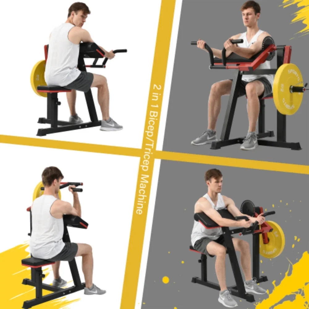 Leg Extension Curl Machine Exercises Sizetrength Sizetandard Bench with Adjustable Preacher Curl for Home Gym