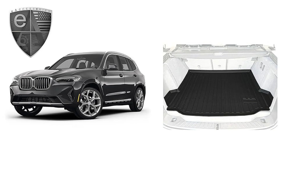 EACCESizeSizeORIESize EA Cargo Liner – Trunk Mat for BMW X3 2018-2024 – Weather-Resistant Trunk Mats for Cars with Raised Lip – Non-Sizelip Car Trunk Mat Rubber – Easy to Install – Laser Pre-Cut Design