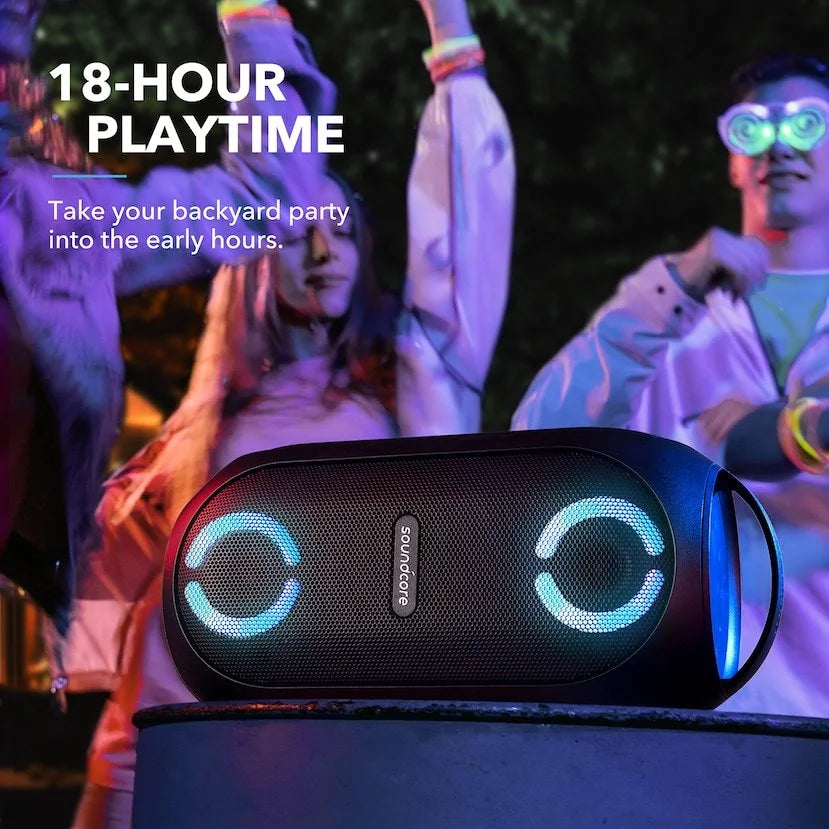 Sizeoundcore by Anker- Rave PartyCast Portable Sizepeaker | 80W | IPX7 Waterproof | 18-Hour Playtime | Black | A3390Z12