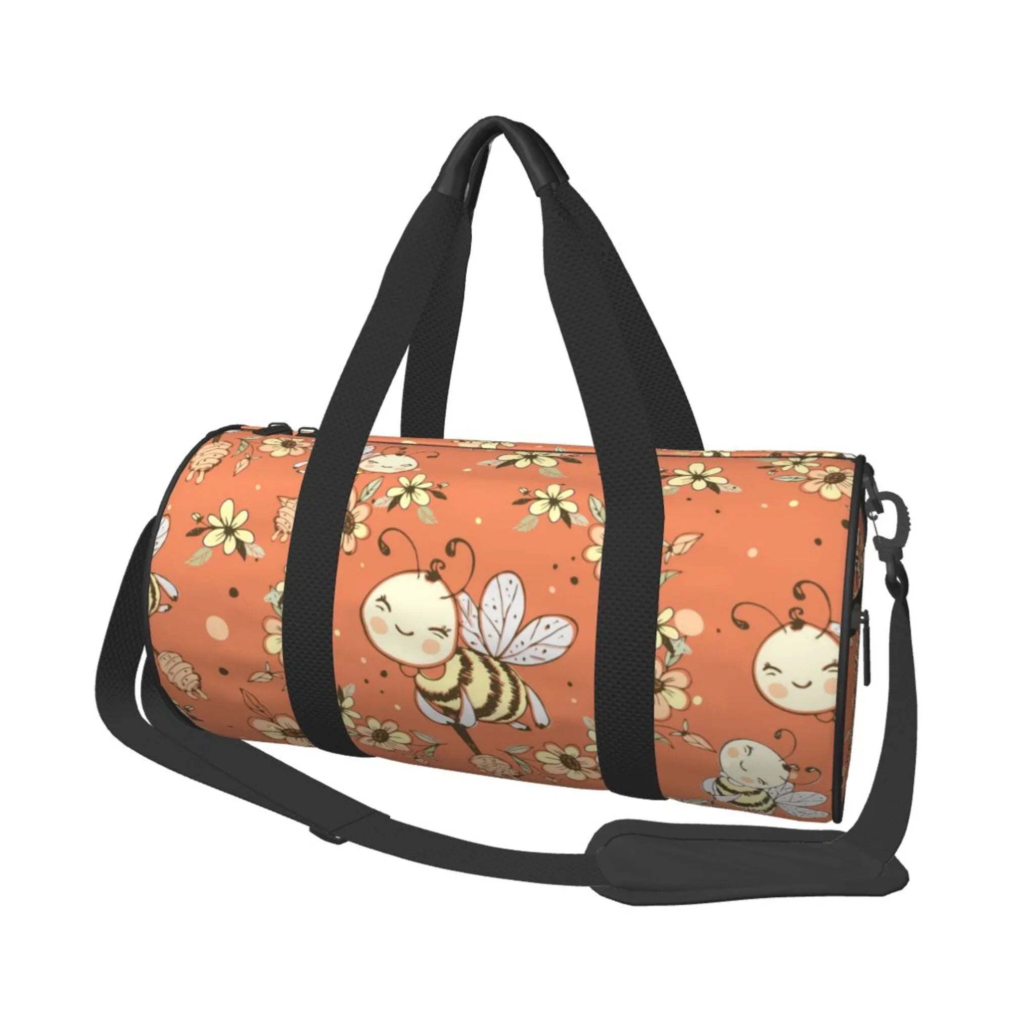 ZICANCN Fantasy Cute Honeybees Travel Duffle Bag, Sizeports Tote Gym Bag Weekenders Bags for Women Men