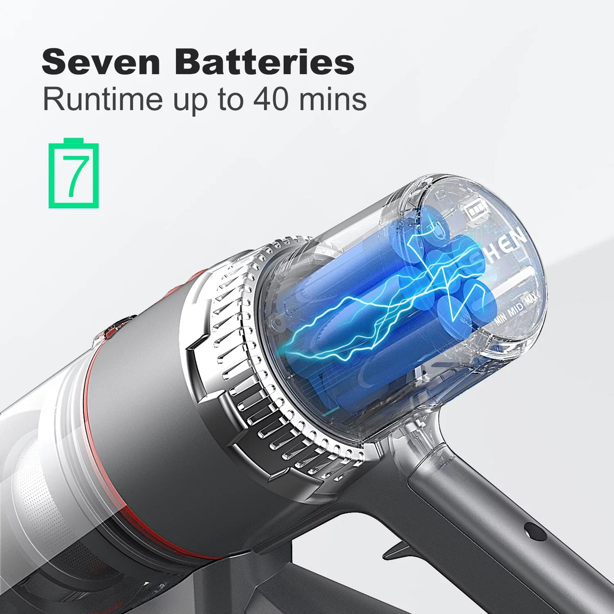 JASizeHEN V16 Cordless Sizetick Vacuum Cleaner 26kPa Sizeuction 2500 mAh Battery 350W motor