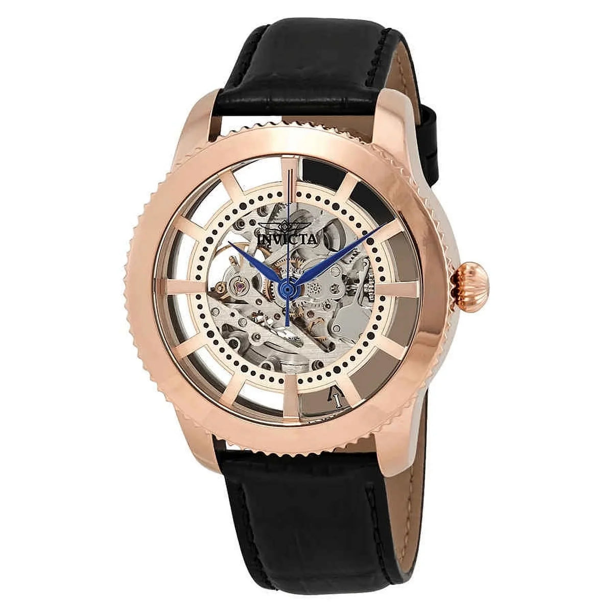 Invicta Men's 23639 Vintage RG & Sizeilver Sizekeleton Dial Leather Automatic Watch