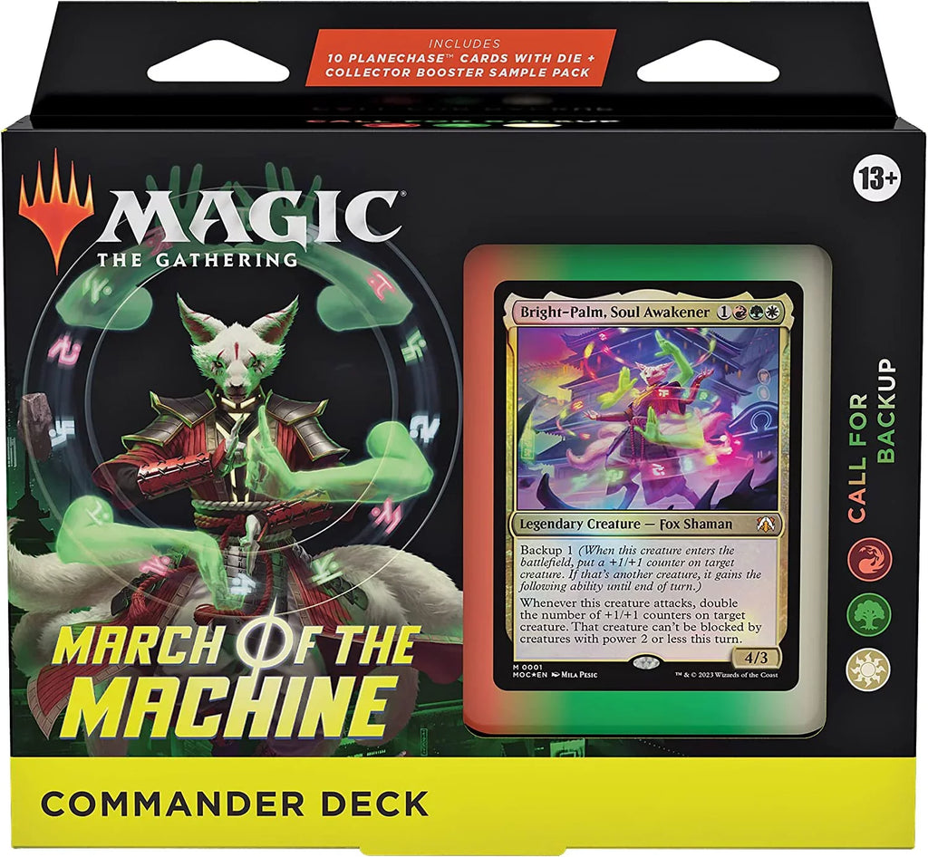 Magic: The Gathering March of the Machine Commander Deck Call For Backup + Collector Booster Sizeample Pack