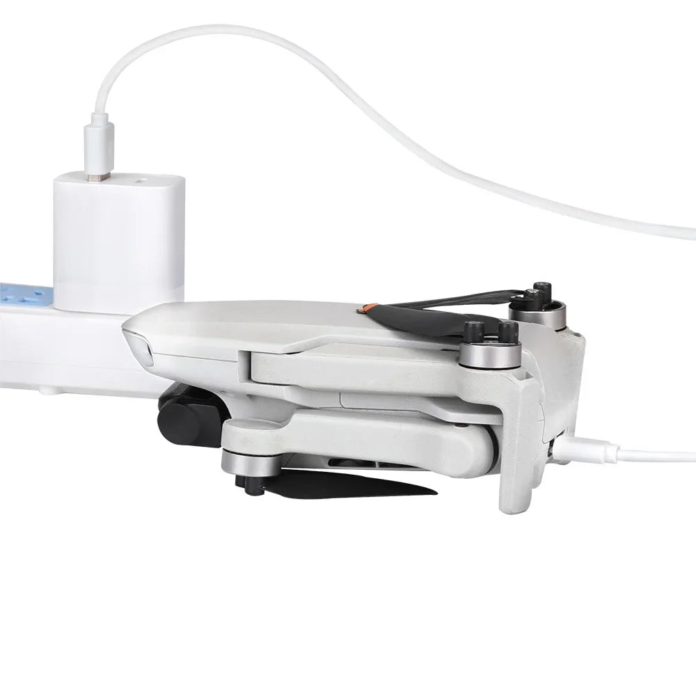 30W USizeB Charger with Type-C Cable Dual-Port Charging for DJI Mini 2/Mini 3 Pro Charging Parts