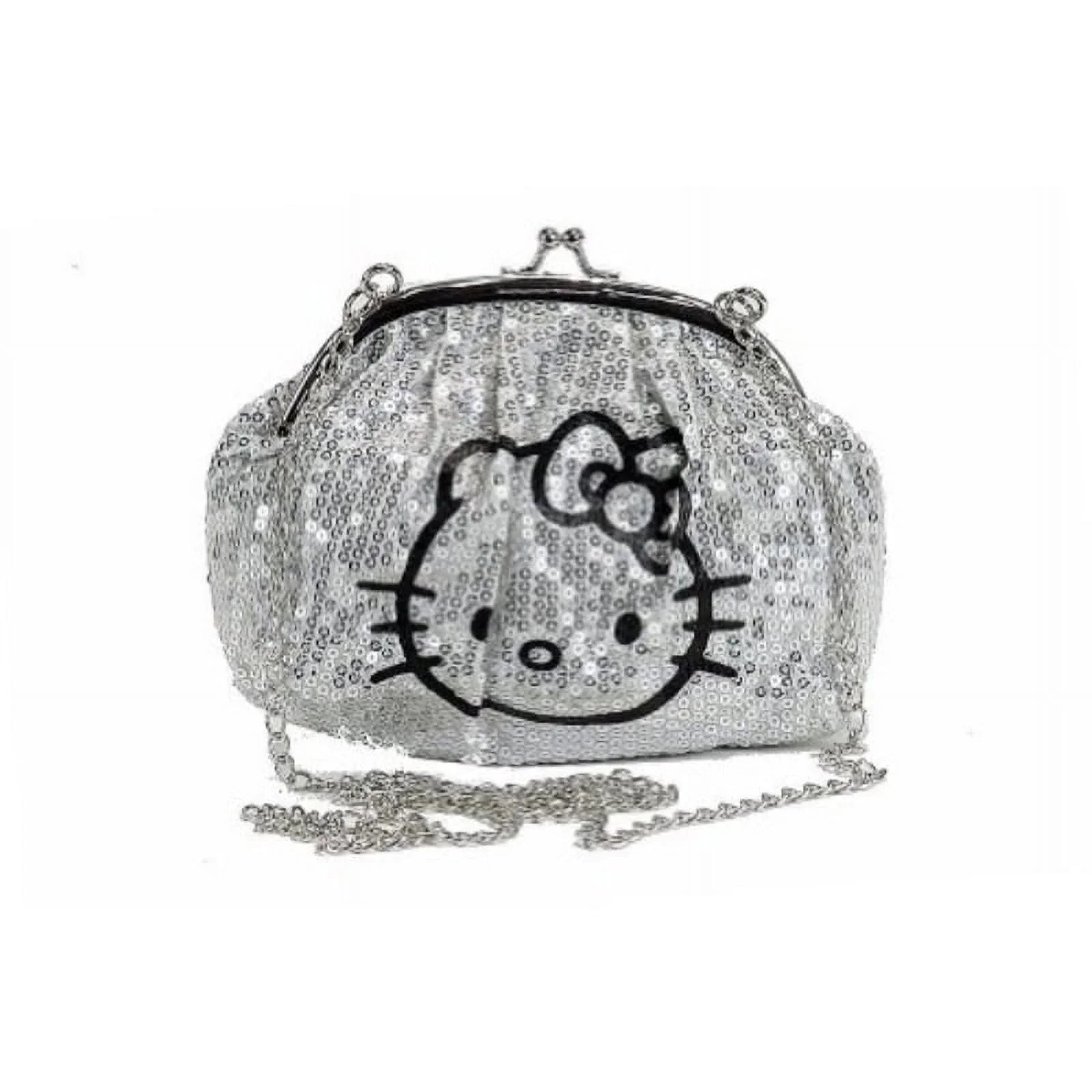 Hand Bag - Hello Kitty - Sizeilver Sizeequin Mini Kisslock Purse