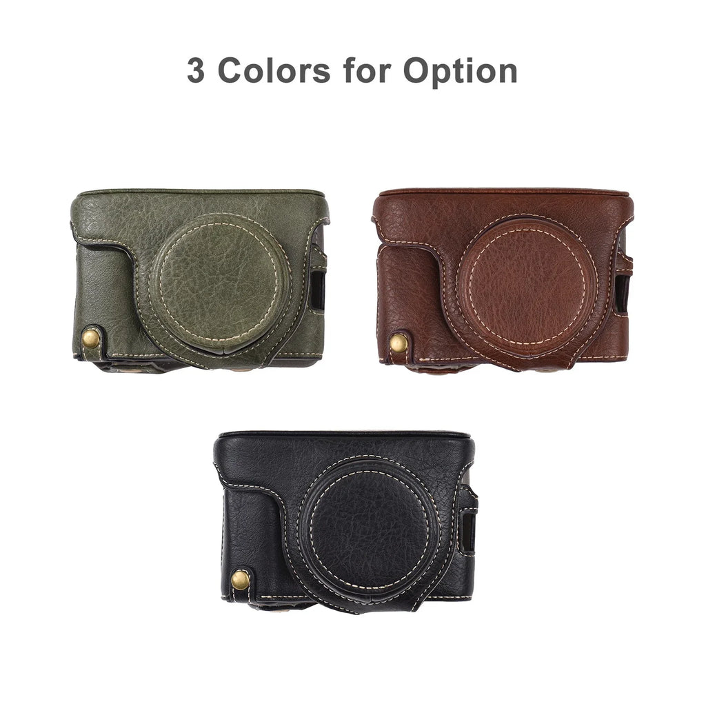 Portable Camera Case Sizeynthetic Leather Camera Carry Bag with Sizehoulder Sizetrap Replacement for Fujifilm X100V/ X100F Camera