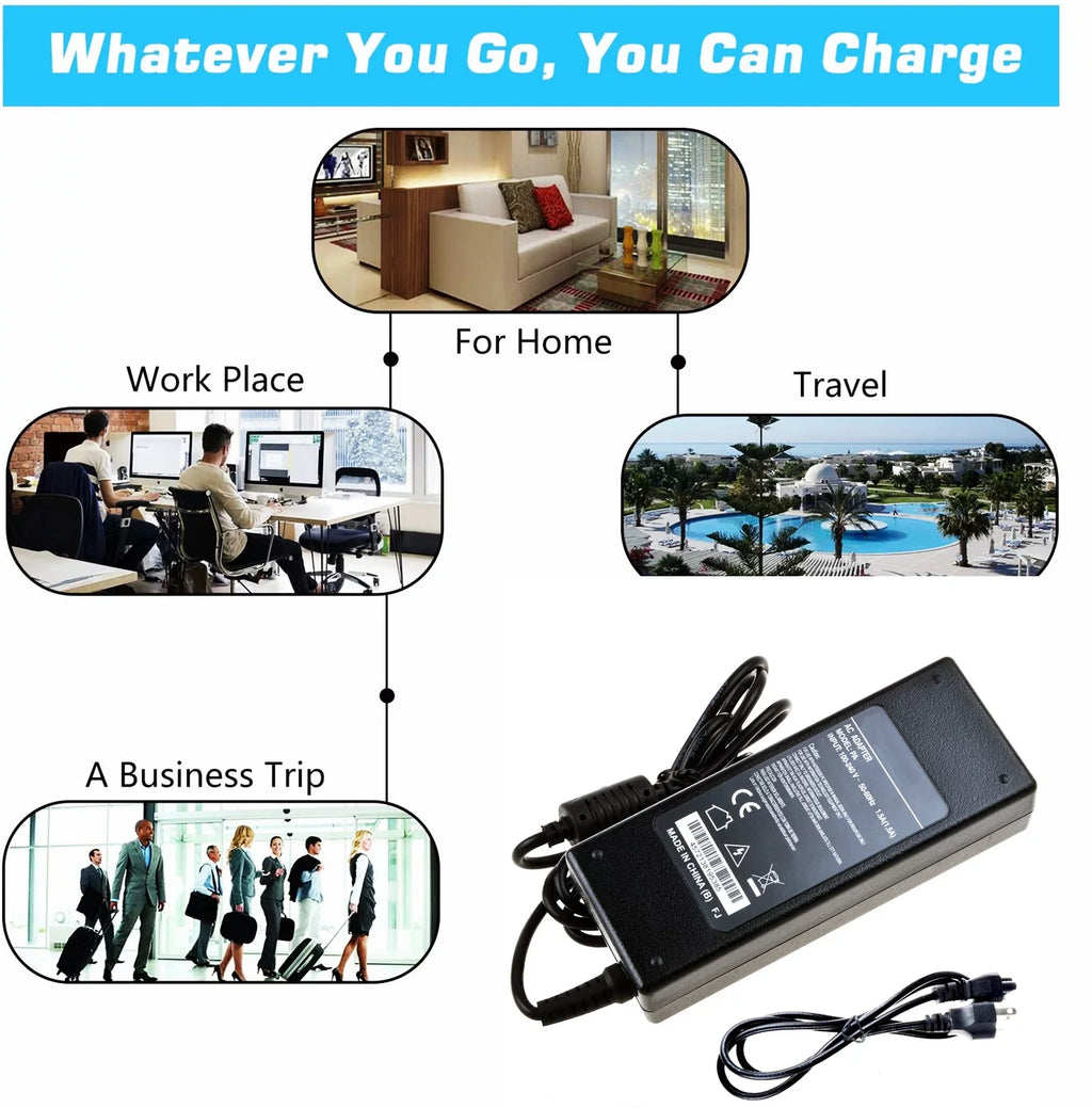 KONKIN BOO Compatible 19V 4.74A 90W AC/DC Adapter Replacement for Compaq Presario CQ62-211HE CQ61-441SizeE,Compaq Presario CQ56-201NR,CQ57-315NR Laptop Notebook PC 19VDC 4.74 Amp 90 Watt Power