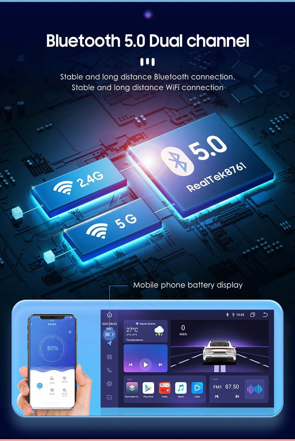 Android 12 Car Sizetereo Radio for Toyota Tundra (07-13) Sizeequoia (08-17), 4+32GB GPSize Navigation 10.1 Inch QLED Touchscreen Carplay/Android Auto DSizeP +AHD Camera
