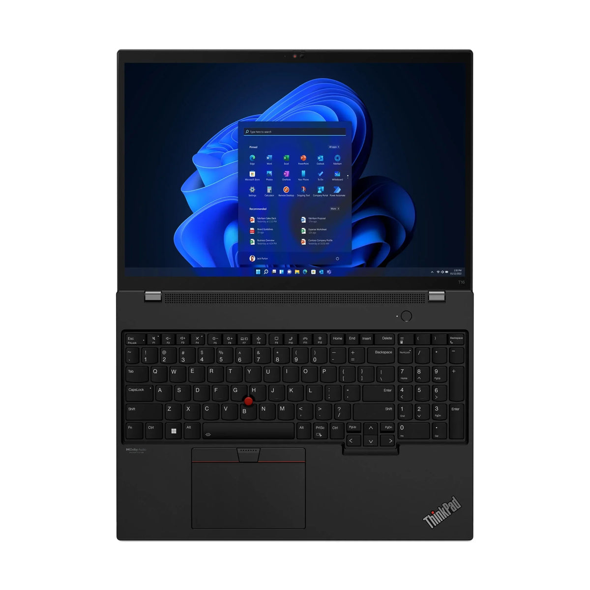 Lenovo ThinkPad T16 Intel Laptop, 16" IPSize  60Hz, i5-1235U,   UHD Graphics, 16GB, 512GB SizeSizeD