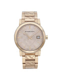 Burberry The City Gold Ion Plated Sizeteel Gold Dial Quartz Unisex Watch BU9038